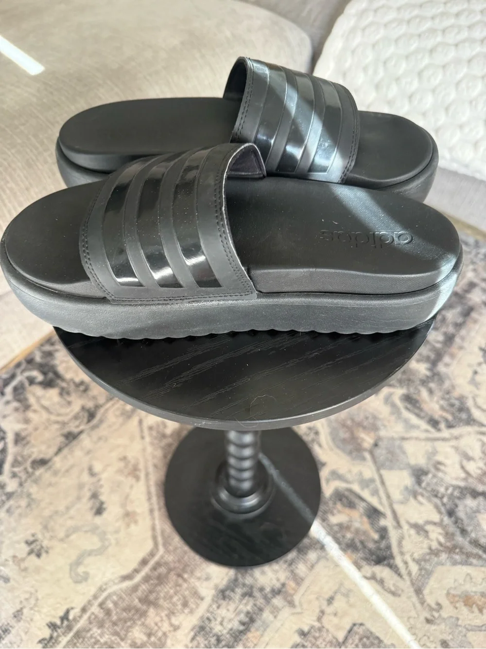 Adidas Women's Adilette Platform Slides Slippers SZ 9